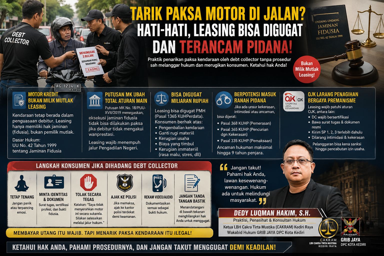 Menguak Praktik Penarikan Motor Kredit di Jalan Raya: Legal atau Melawan Hukum?